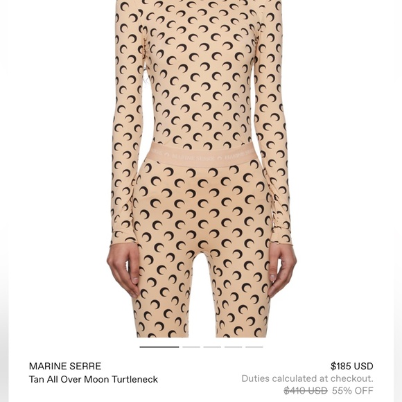 Tan all over moon print top - Picture 9 of 11